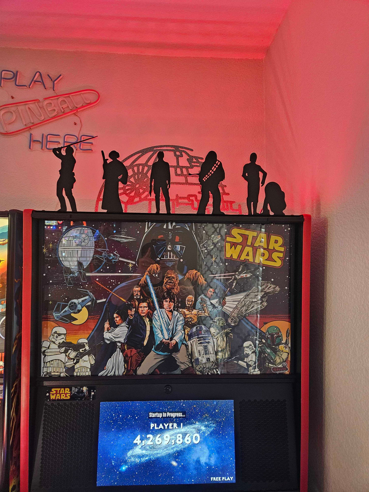 Star Wars Fall of the Empire Pinball Silhouette Topper