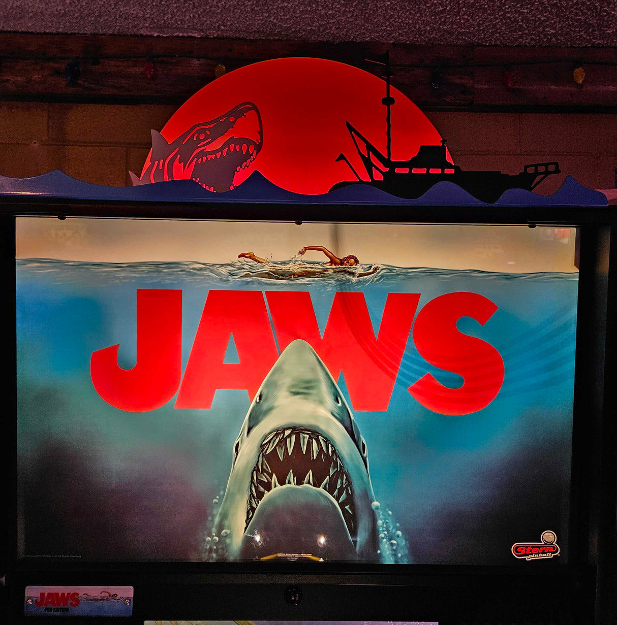 Jaws Pinball Silhouette Topper