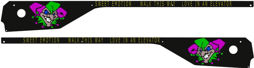 Aerosmith Pinball Jester Side Rail Armor