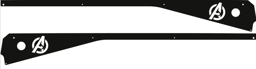 Avengers Infinity Quest Pinball Logo Side Rail Armor