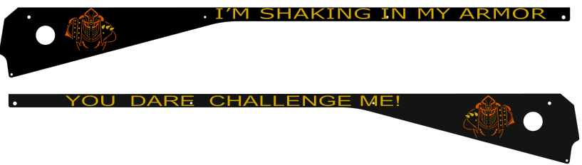 Black Knight Sword of Rage Pinball Knight Side Rail Armor