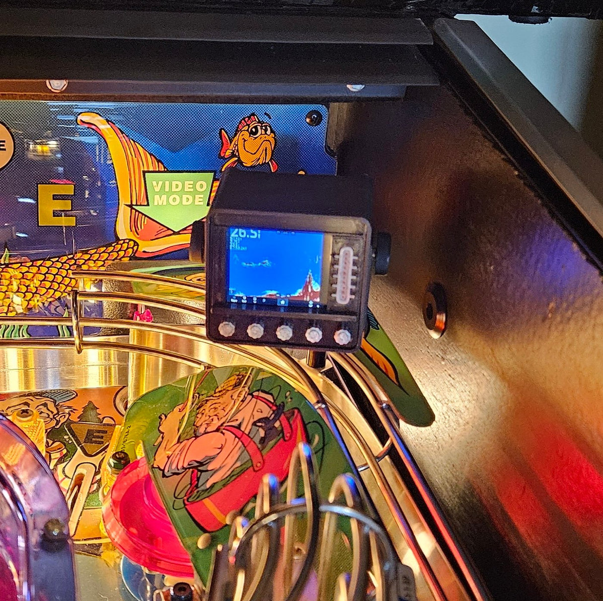 Fish Tales Pinball Fish Finder Video Display