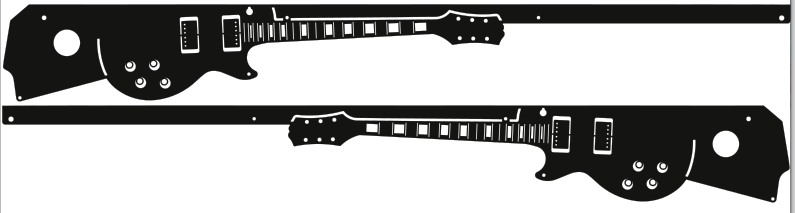 Foo Fighters Pinball Guitar No.2 Side Rail Armor