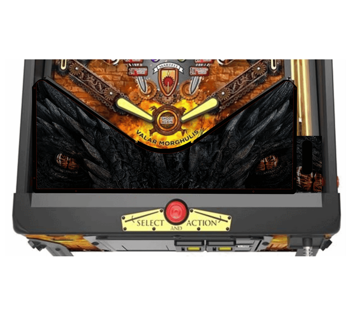 pinball machine with animated artwork