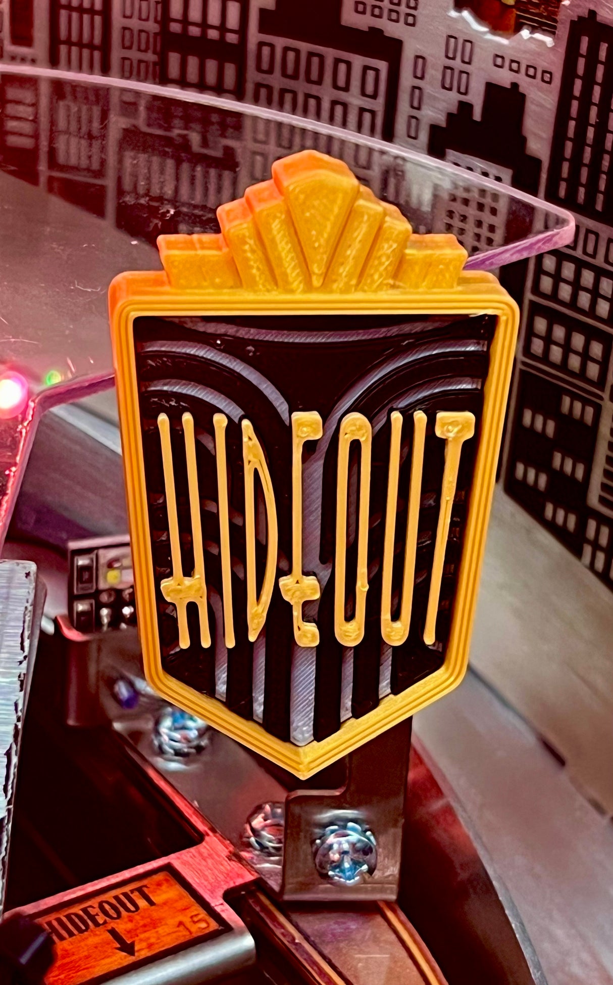 Godfather Pinball Hideout Scoop Sign