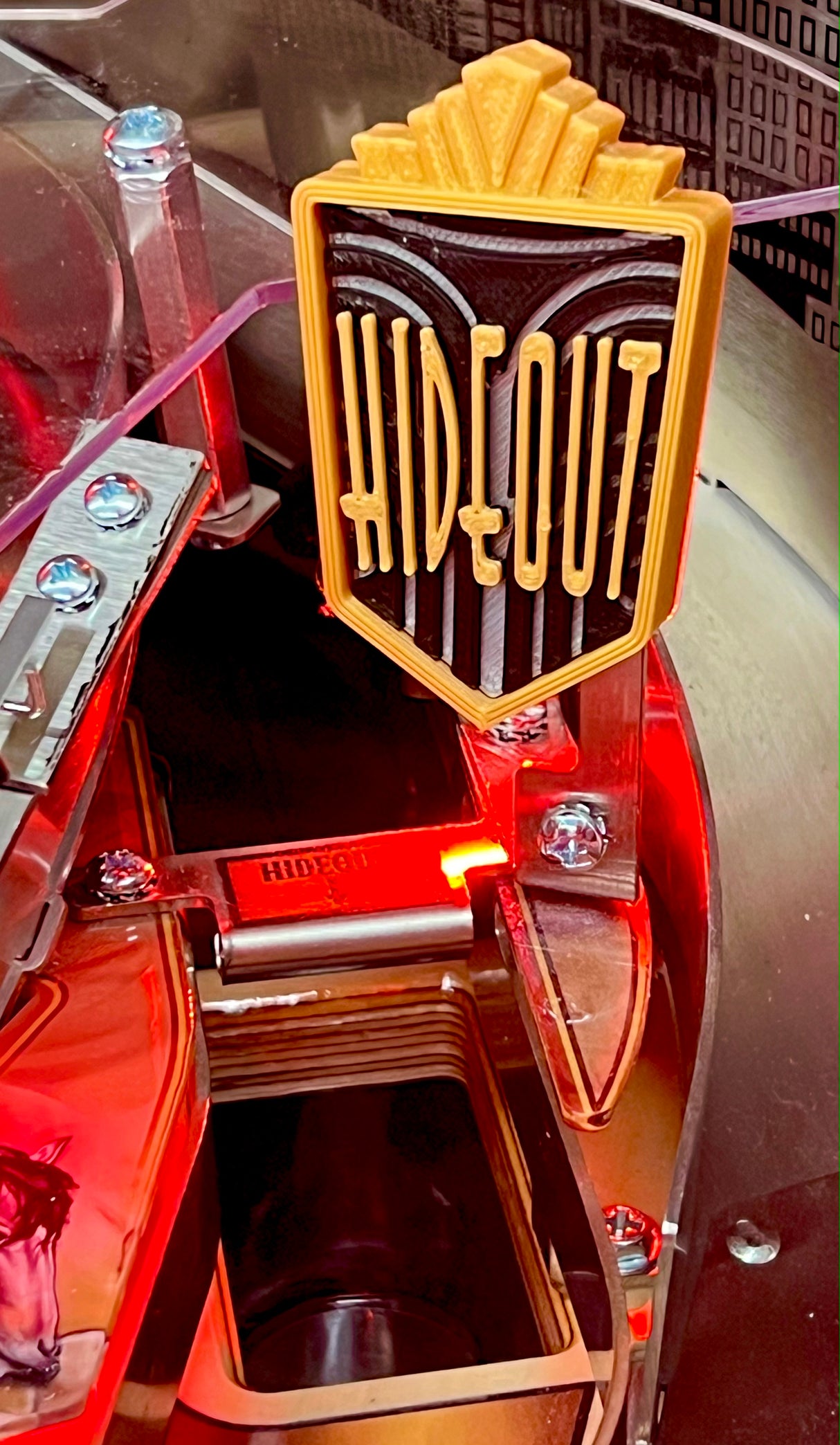 Godfather Pinball Hideout Scoop Sign