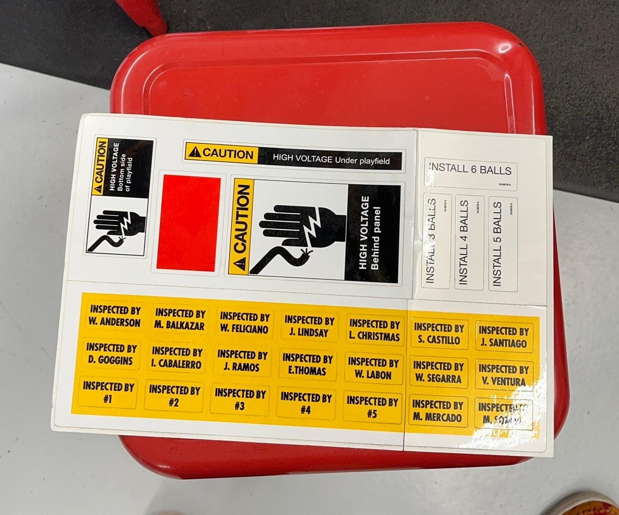 Stern Replacement Cabinet Decals