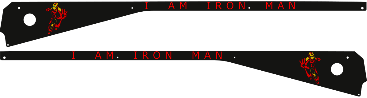 Iron Man Pinball Side Rail Armor
