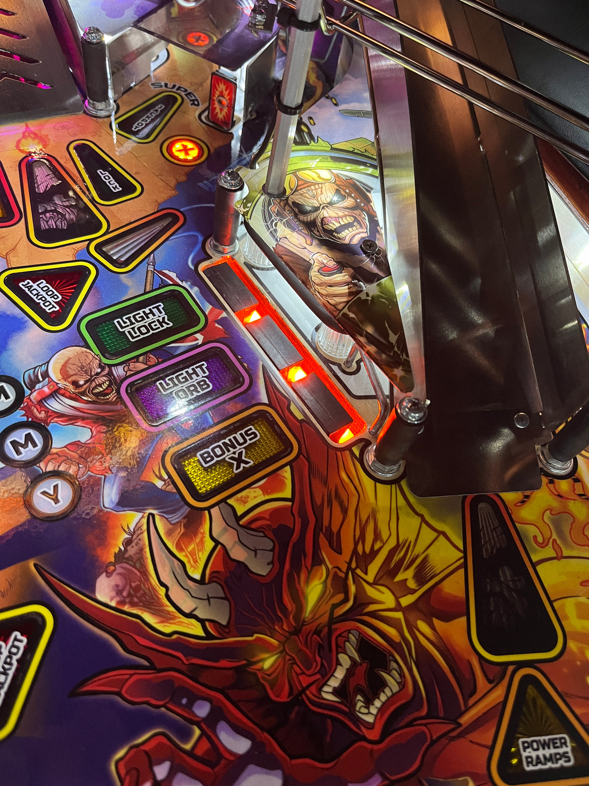 Iron Maiden Drop Target Illumination