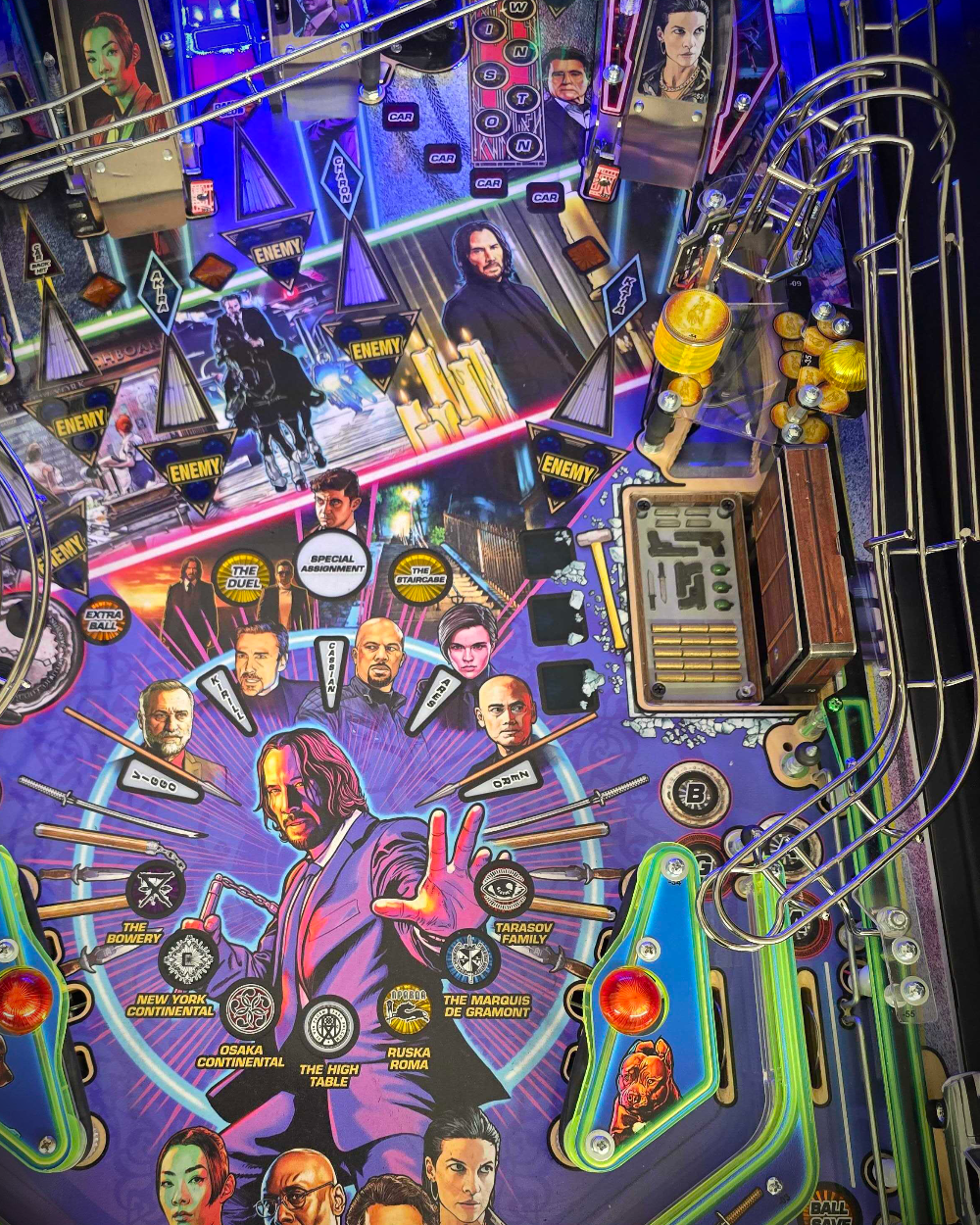 John Wick Pinball Weapons Cache Insert