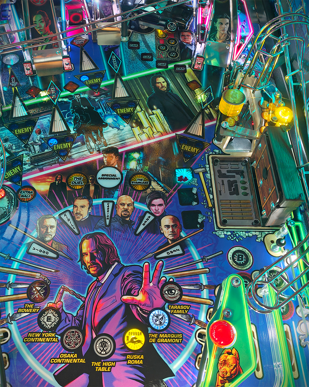 John Wick Pinball Weapons Cache Insert