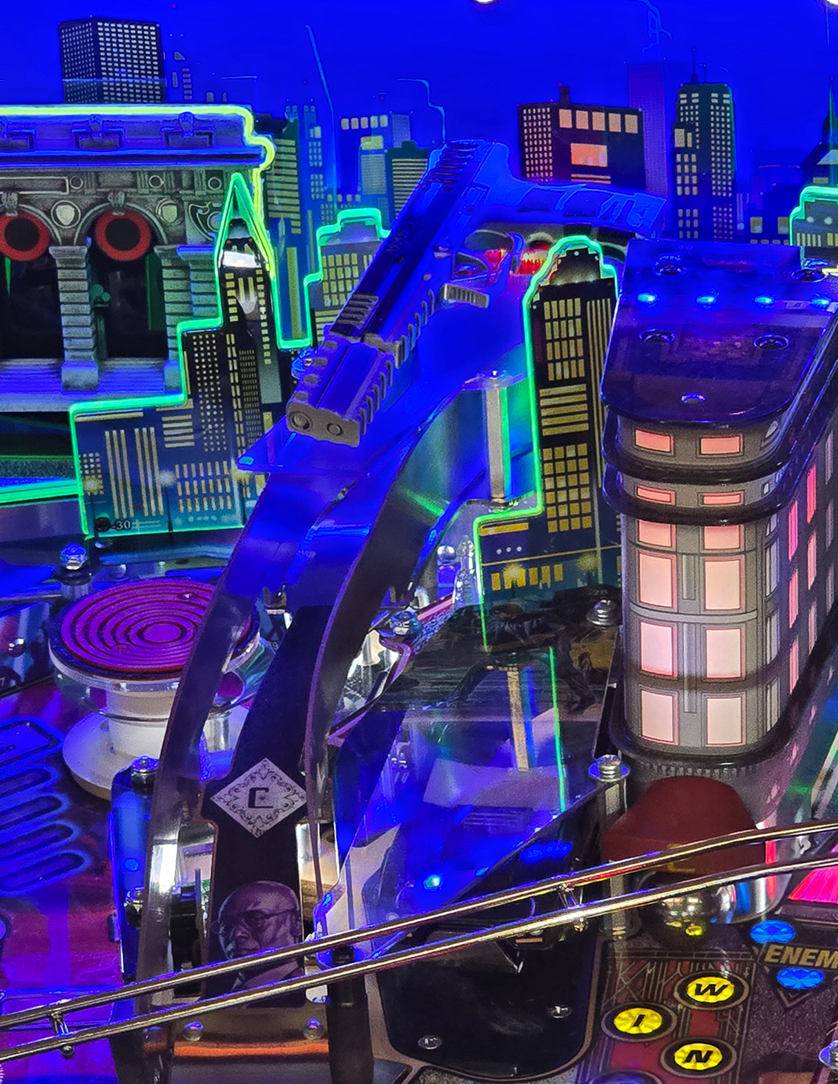 toy gun on pinball ramp