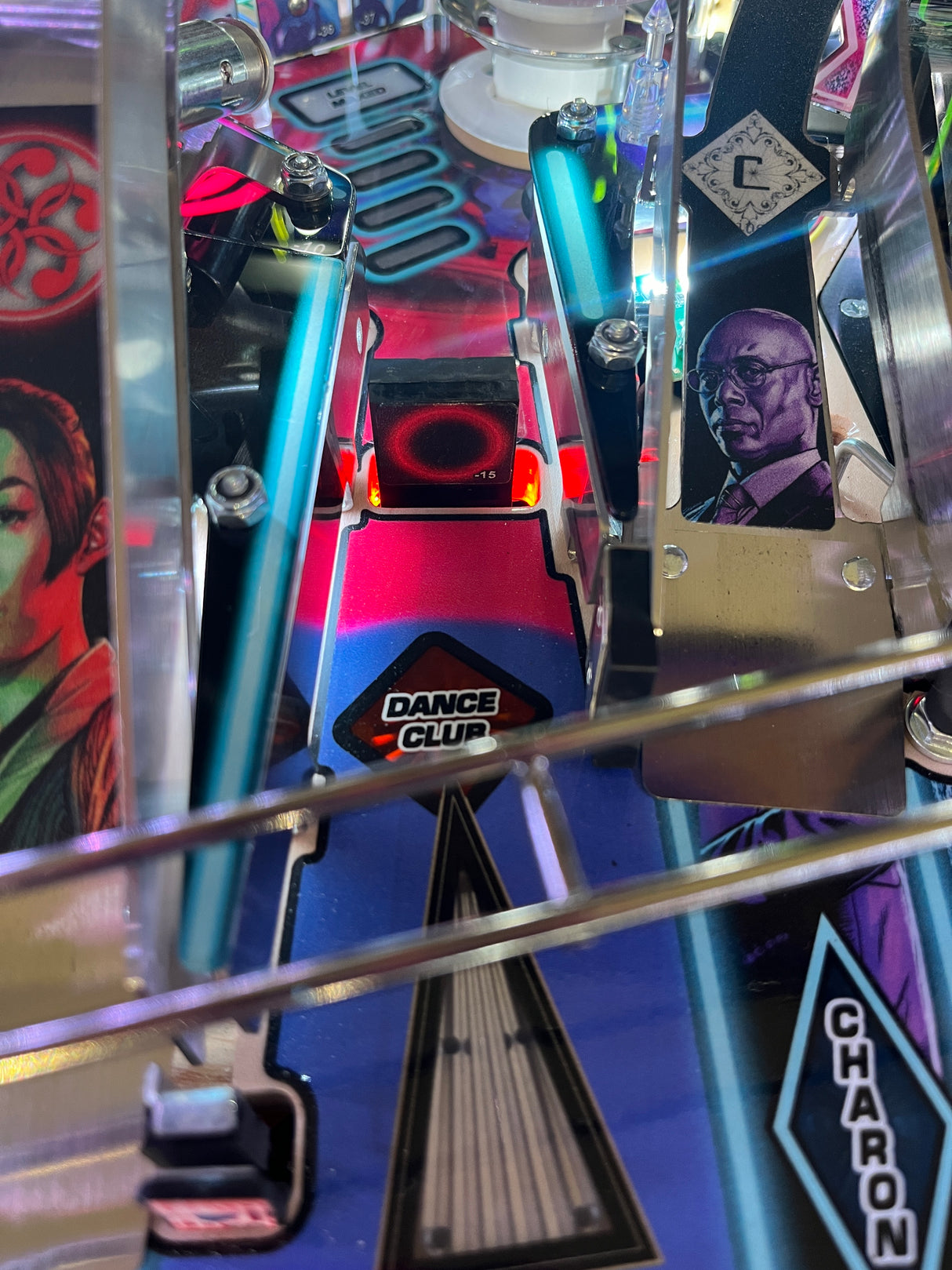 Red target illumination for the John Wick Pinball Machine.