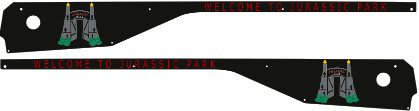 Jurassic Park Pinball Gate Side Rail Armor