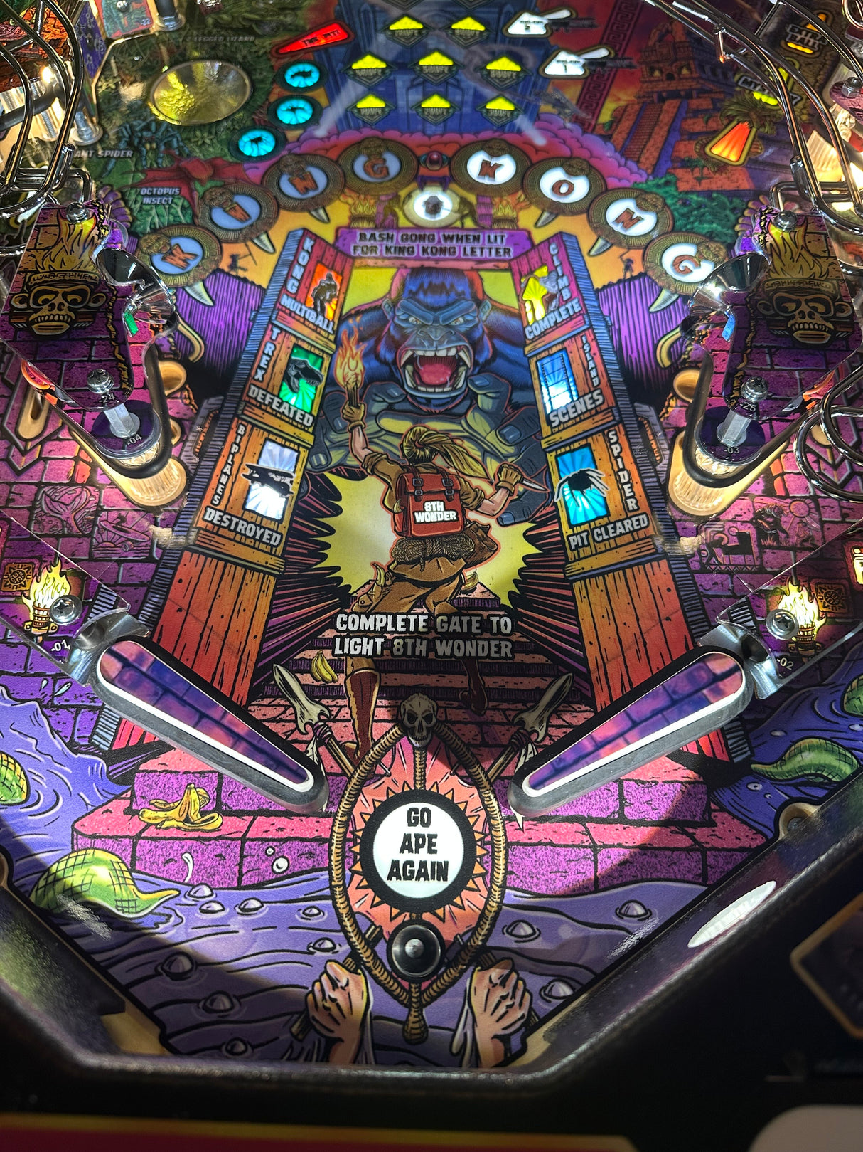 King Kong Pinball Flipper Bat Toppers