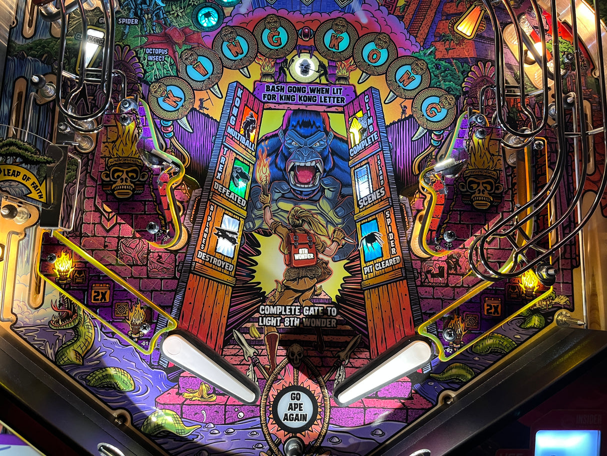 King Kong Pinball Yellow Plastic Protectors set