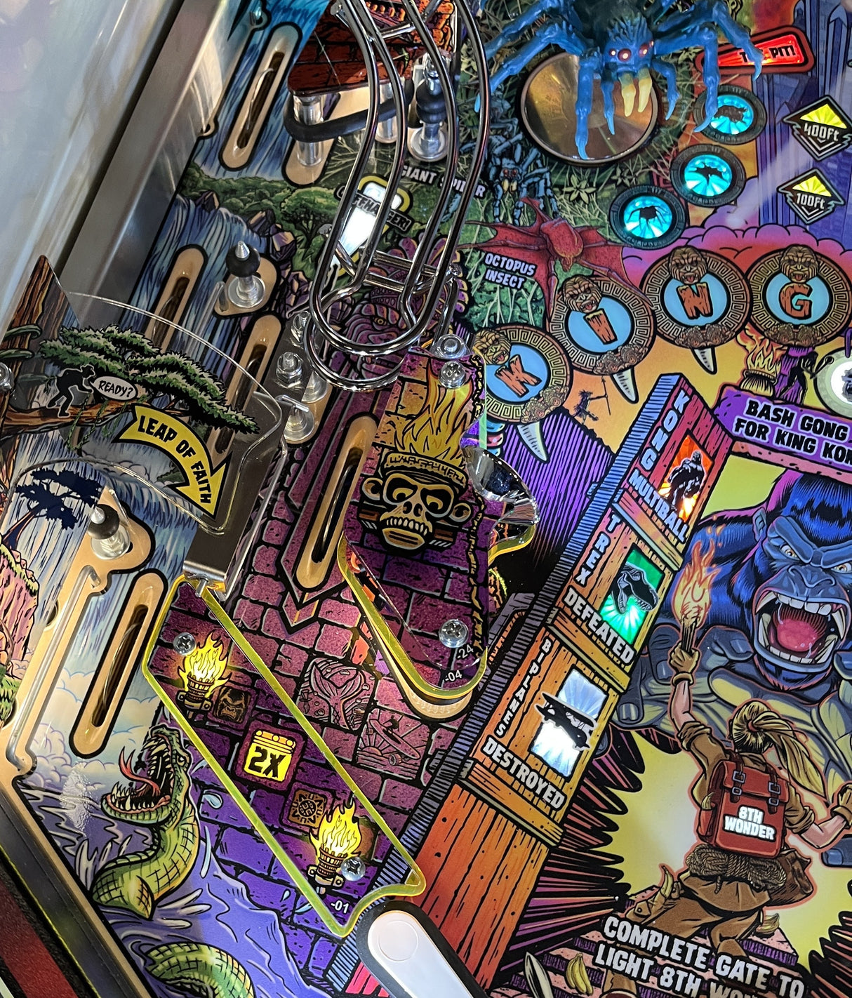 King Kong Pinball Yellow Plastic Protectors