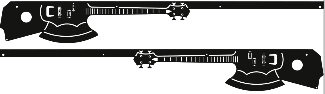 Kiss Pinball Guitar Side Rail Armor