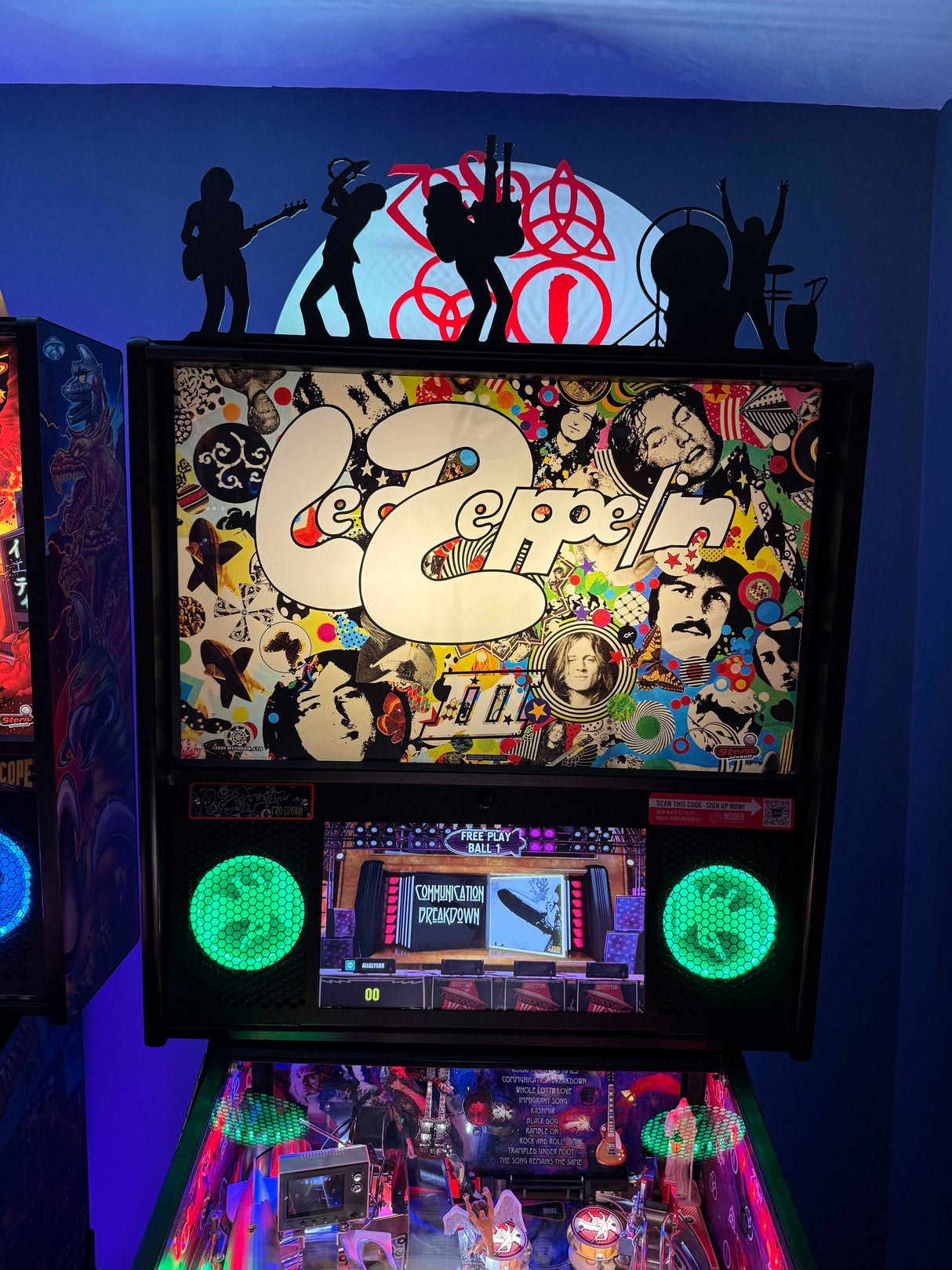 Led Zeppelin Pinball Silhouette Topper