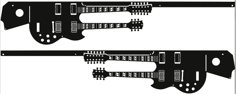 Led Zeppelin Pinball Guitar Side Rail Armor