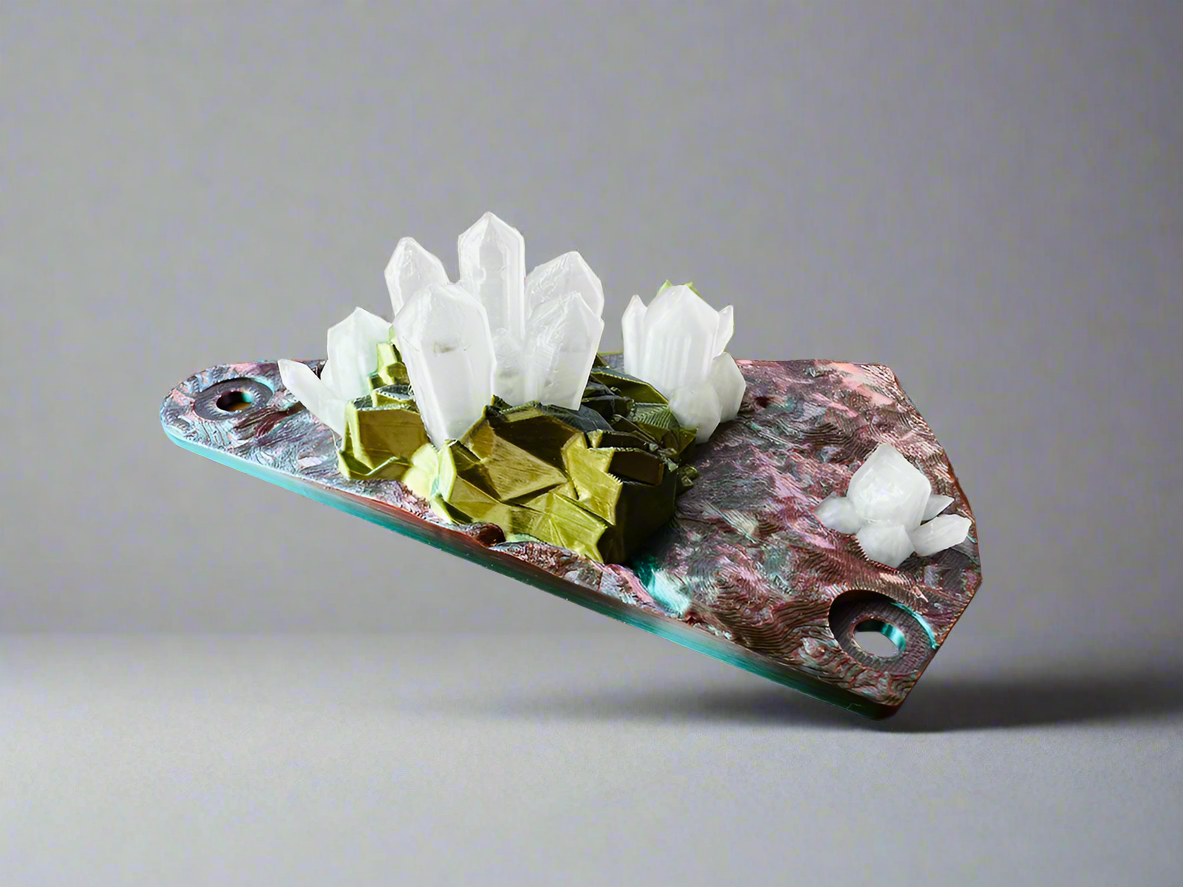 plastic pinball part with decorations