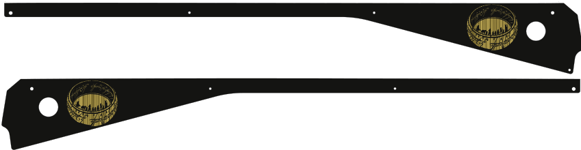 Lord of the Rings Pinball Ring Side Rail Armor