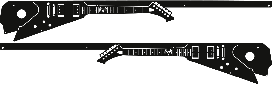 Metallica Pinball Guitar Side Rail Armor