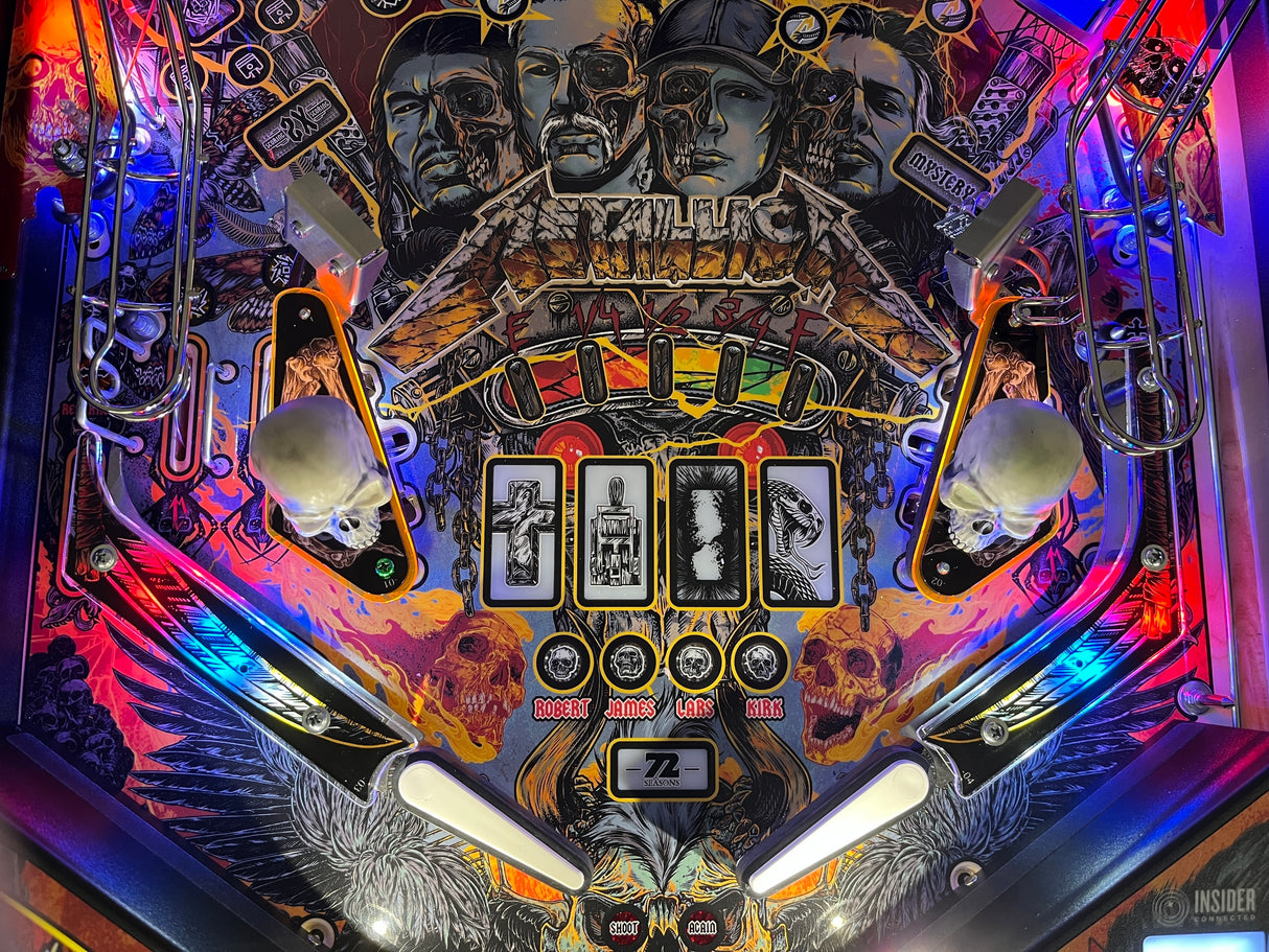 Metallica Remastered Pinball Orange Plastic Protectors - Mezel Mods