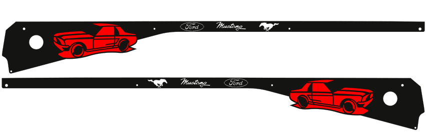 Mustang Pinball Side Rail Armor