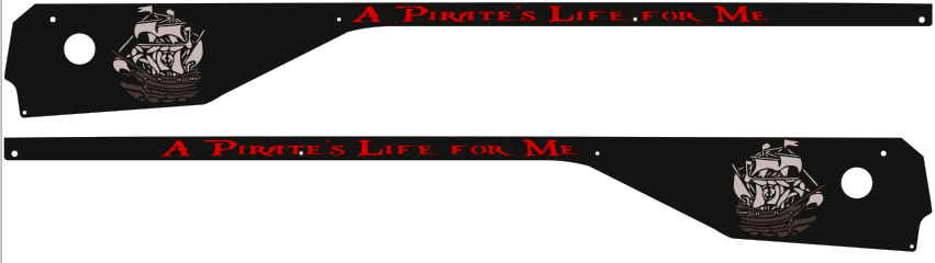 Pirates of the Caribbean Pinball Pirate Ship Side Rail Armor