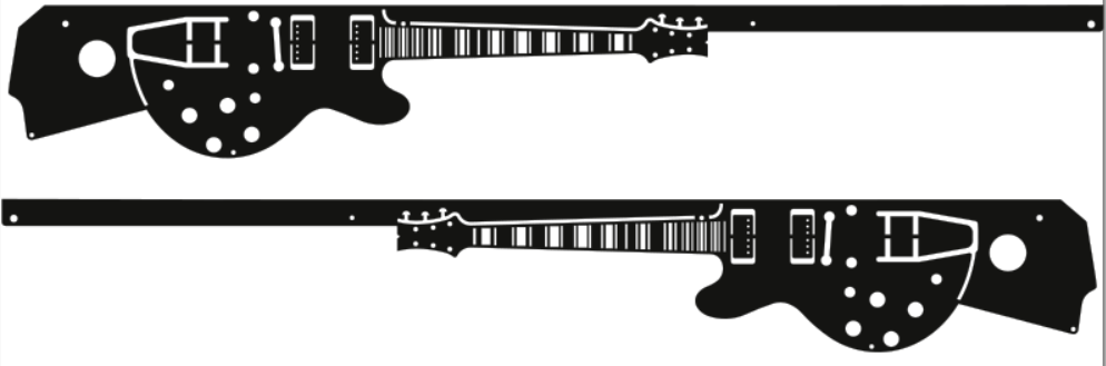 Rolling Stones Pinball Guitar Side Rail Armor