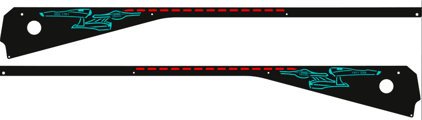 Star Trek Pinball Side Rail Armor