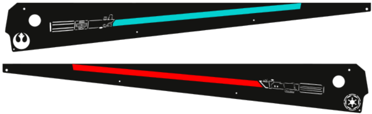 Star Wars Pinball Lightsaber Side Rail Armor