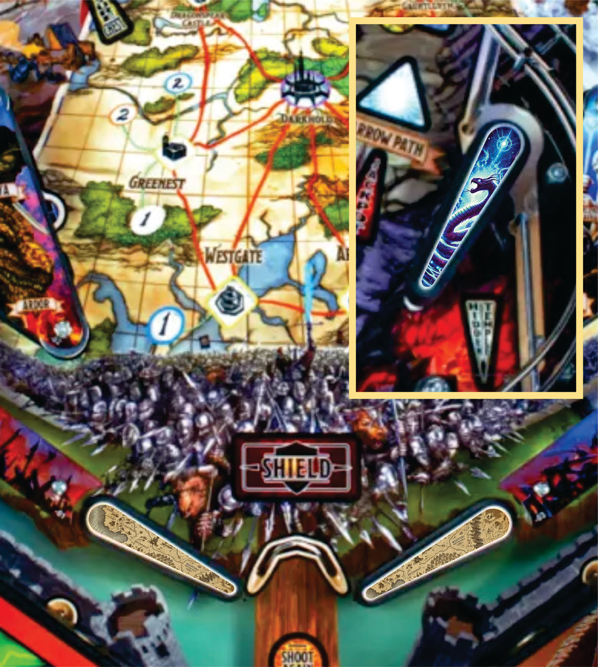 Dungeons & Dragons Pinball Flipper Bat Toppers