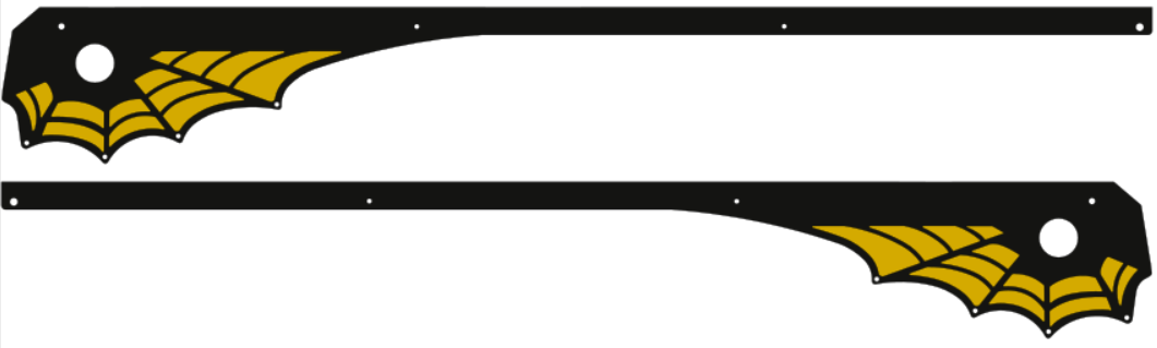 The Munsters Pinball Spider Web Side Rail Armor Pro