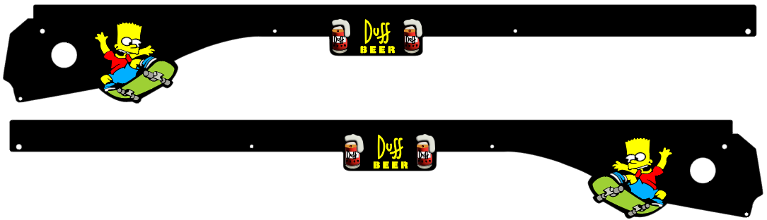 The Simpsons Pinball Bart Side Rail Armor