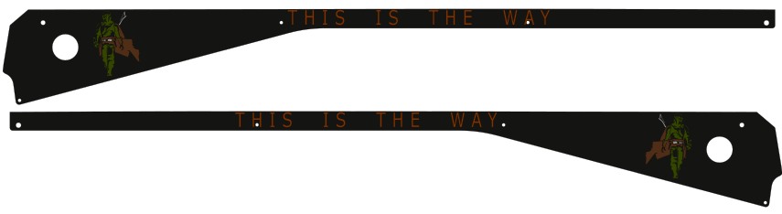 The Mandalorian Pinball This is the Way Side Rail Armor