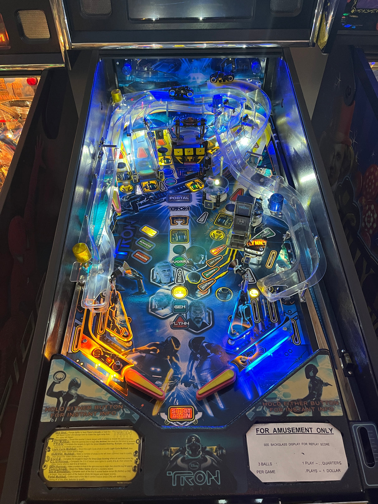 Tron Pinball Plastic Protectors
