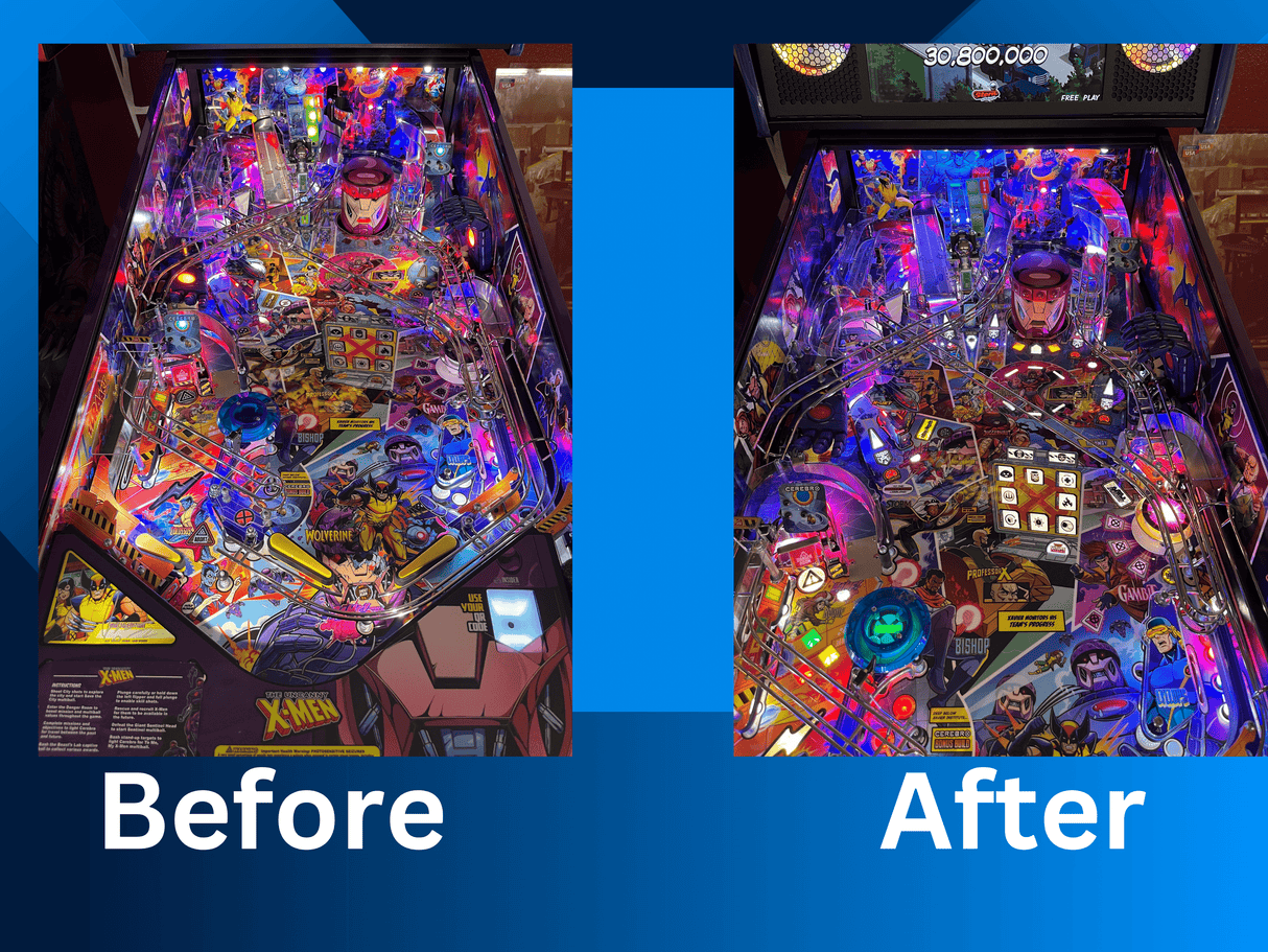 Uncanny X-men Pinball Backboard Illumination