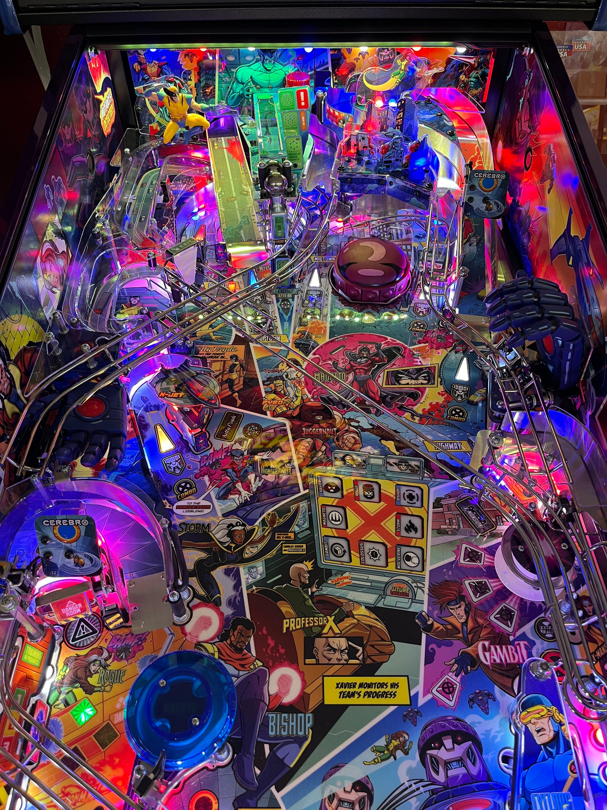 Uncanny X-men Pinball Backboard Illumination