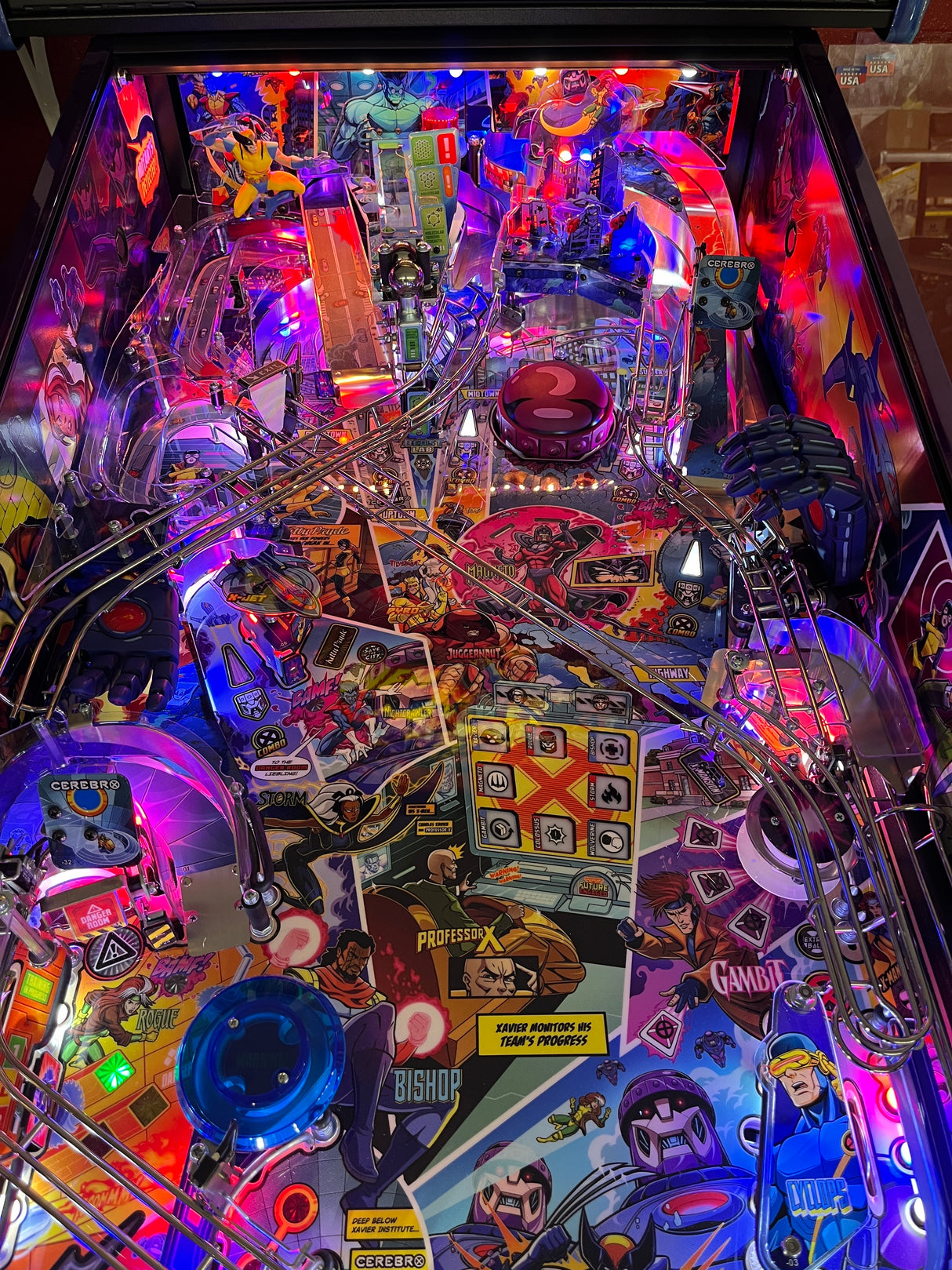 Uncanny X-men Pinball Backboard Illumination