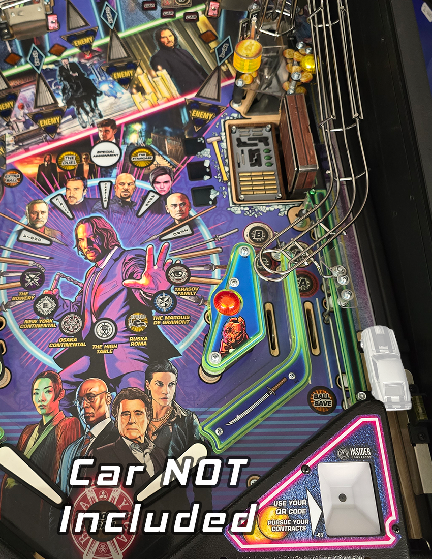 John Wick Pinball Shooter Lane Car Mount (Provide your own car)