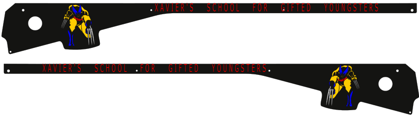 X-Men Pinball Side Rail Armor