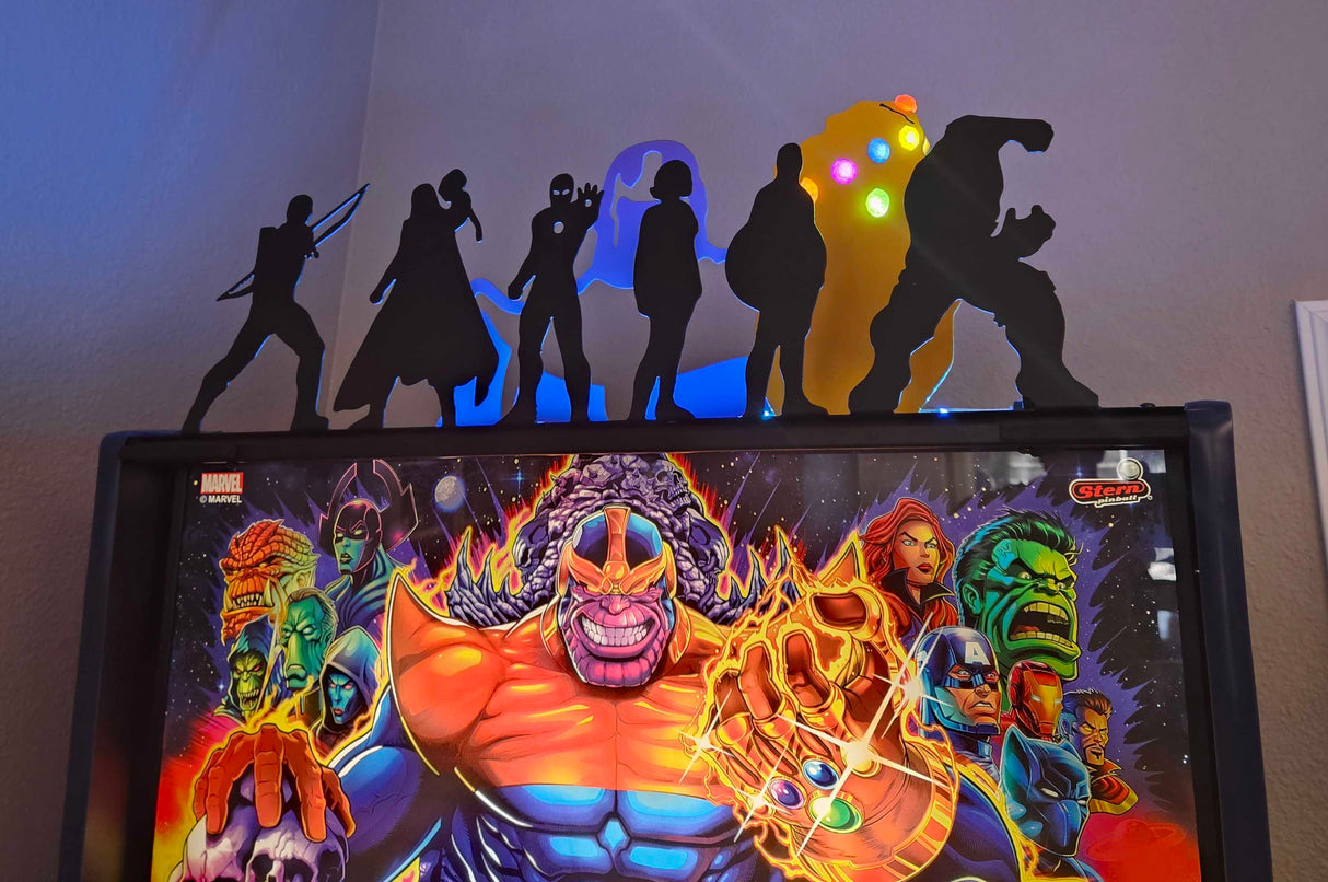 Avengers Infinity Quest Pinball Silhouette Topper