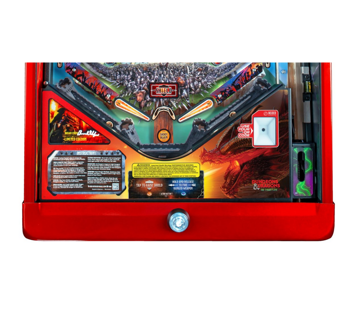 Dungeons and Dragons Pinball Dragons Apron