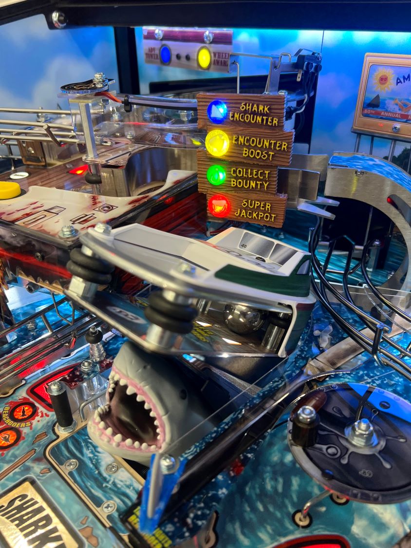 Jaws Pinball Wooden Sign Set Pro