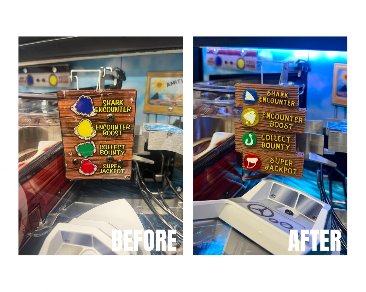 Jaws Pinball Premium/LE Wooden Sign Set