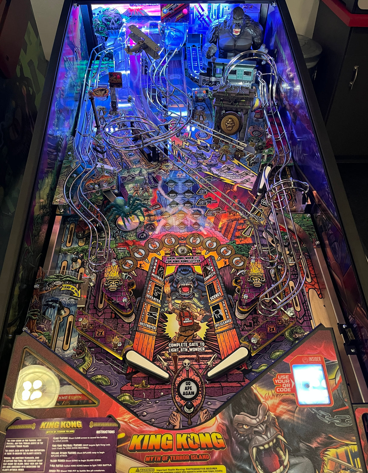 King Kong Pinball Backboard Illumination