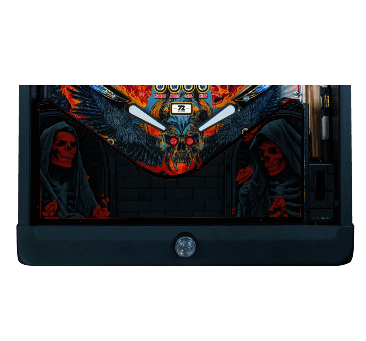 Metallica Remastered Pinball Lighted Skeleton Apron