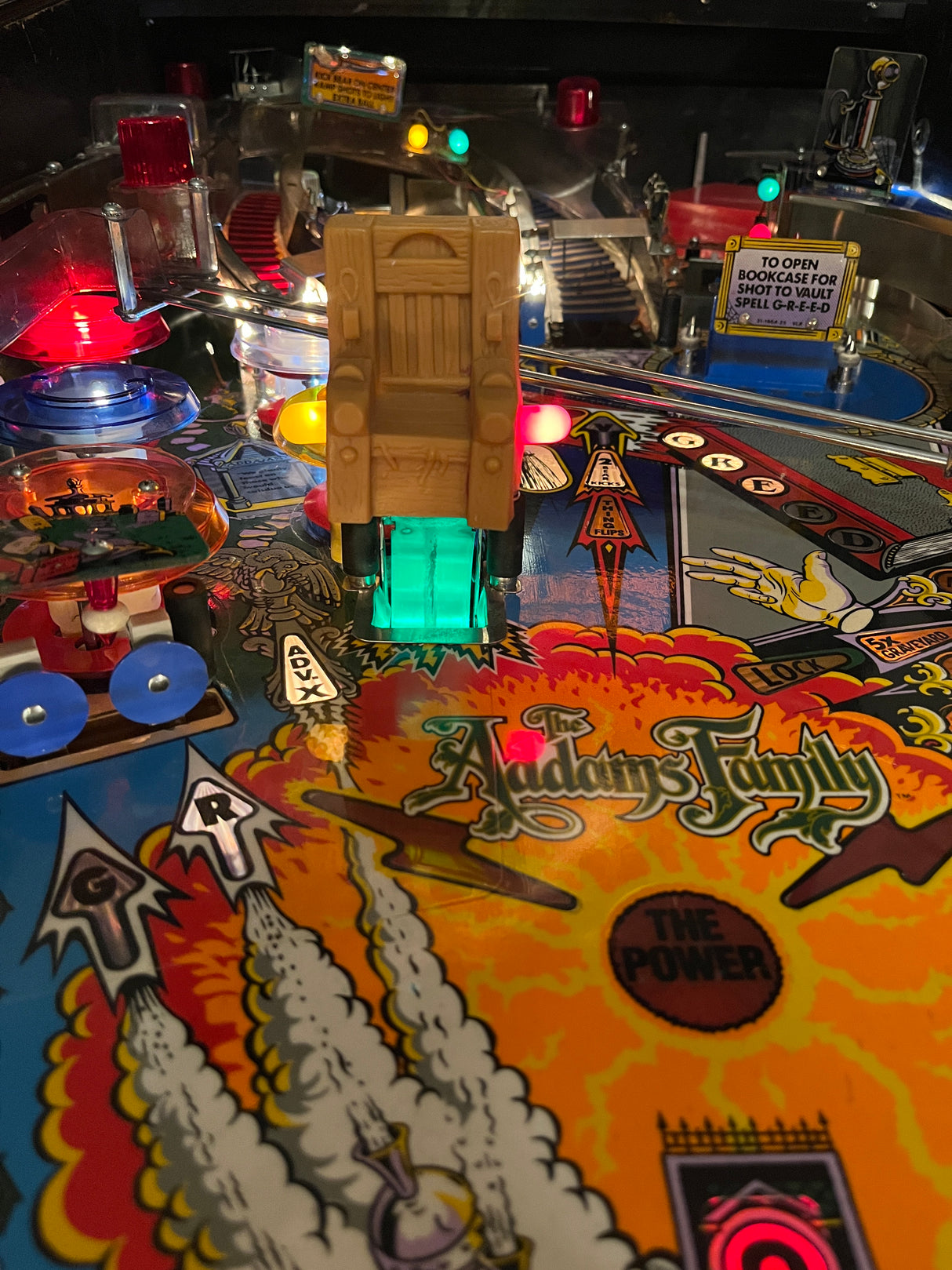 The Addams Family Pinball Chair Scoop Illumination